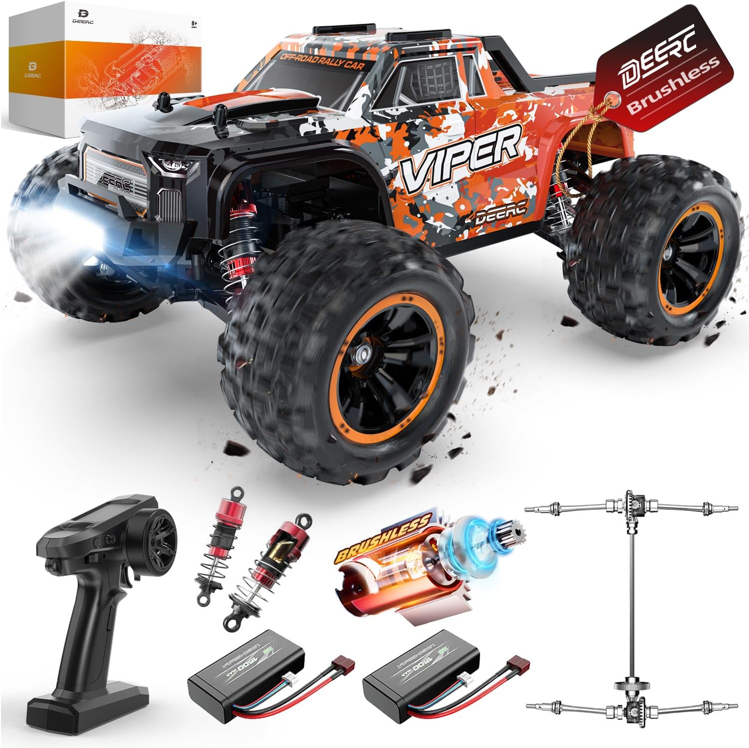 DEERC H16R 1 16 High Speed RC Cars 52KM H 4X4 All Terrain RC Monster