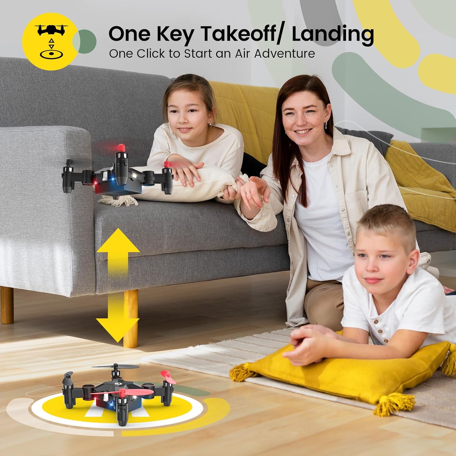 Holy Stone HS190 Mini Drone with One-Key Take-off/Landing, Altitude Hold, Self Rotation, 3D Flips, 3 Speeds and Auto Hover, Emergency Stop, Gifts Toys