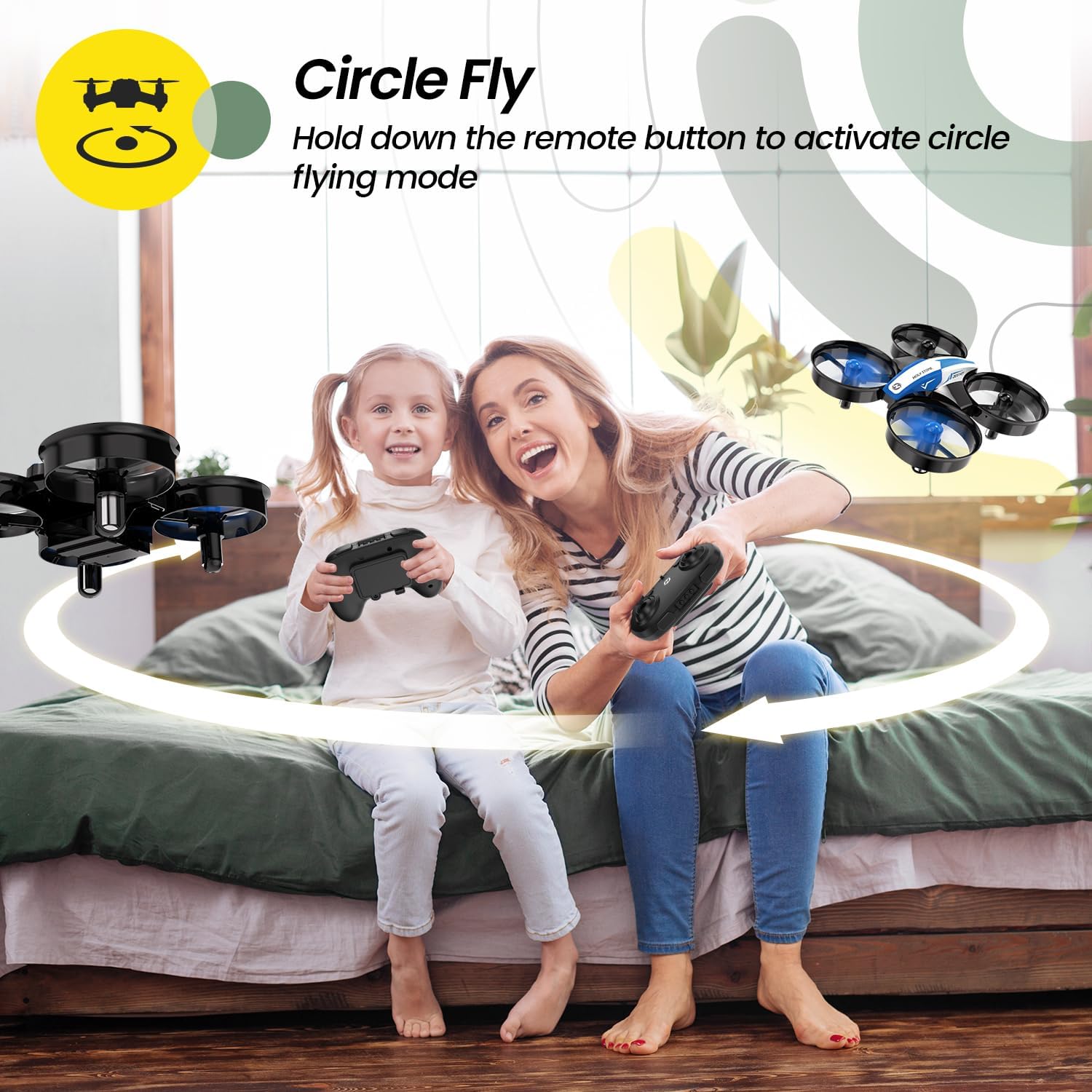 Holy Stone HS210 Mini Drone with One-Key Start/Landing, Altitude Hold, Circle Fly, Auto Hover, 3D Flips, Headless Mode and 3 Batteries, Great Gift Toy