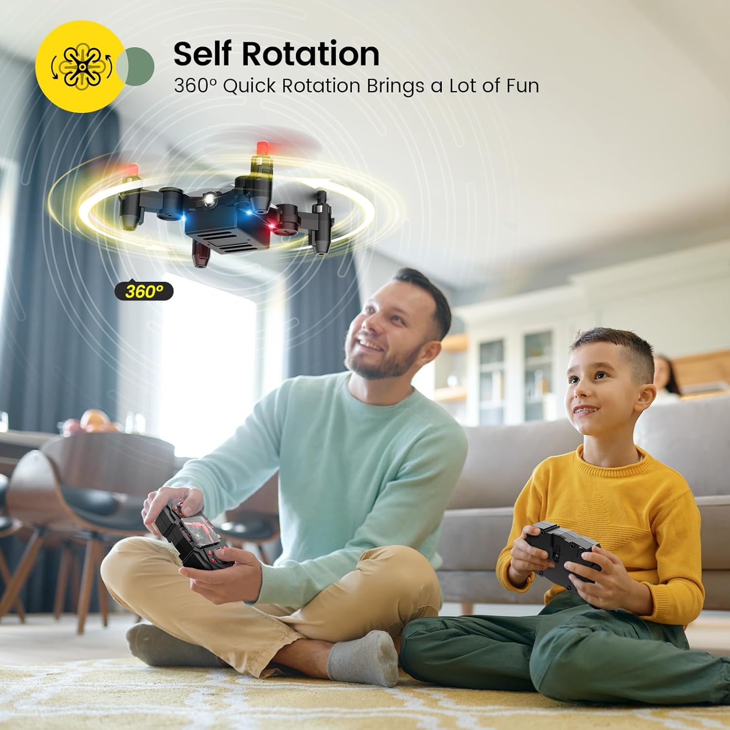 Holy Stone HS190 Mini Drone with One-Key Take-off/Landing, Altitude Hold, Self Rotation, 3D Flips, 3 Speeds and Auto Hover, Emergency Stop, Gifts Toys