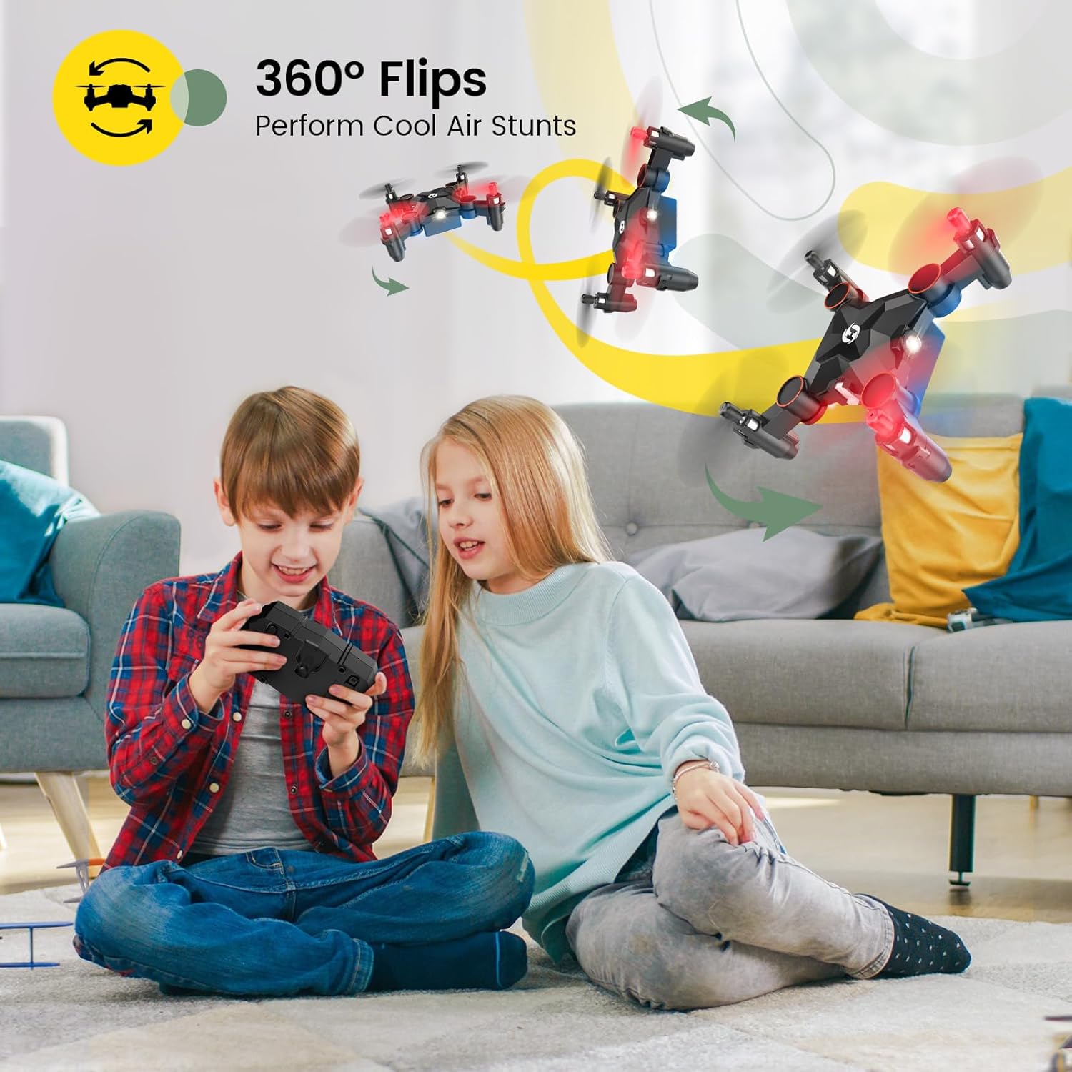 Holy Stone HS190 Mini Drone with One-Key Take-off/Landing, Altitude Hold, Self Rotation, 3D Flips, 3 Speeds and Auto Hover, Emergency Stop, Gifts Toys