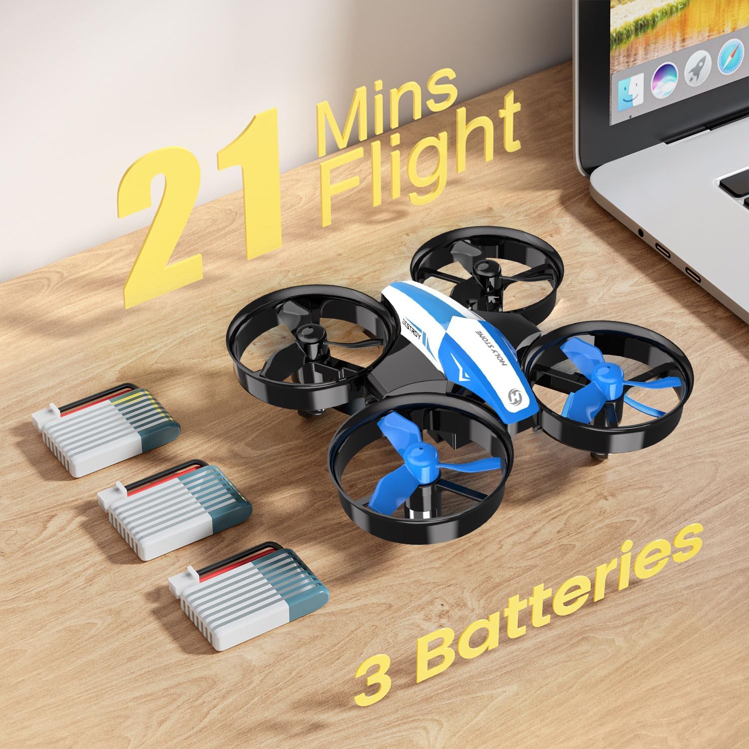 Holy Stone HS210 Mini Drone with One-Key Start/Landing, Altitude Hold, Circle Fly, Auto Hover, 3D Flips, Headless Mode and 3 Batteries, Great Gift Toy