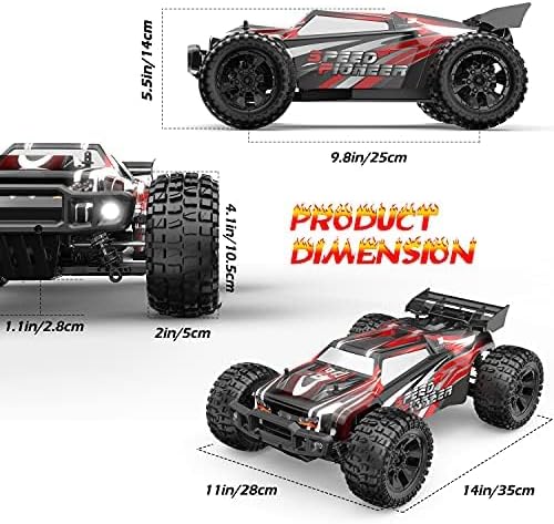 DEERC 9206E 1:10 High-Speed RC Car with DIY Extra Shell, 48+ KM/H, All-Terrain, 4WD Off Road, 2 Battery for 40+ Min, Unavailable in Canada